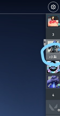 VALORANTというゲームの質問です。この＋3というのは３人のパーティーを組んでいるということでしょうか？？ 