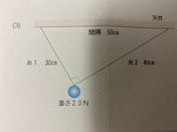 中学理科の物理分野です この問題の解き方と答えを教えてください 問天井から二本 Yahoo 知恵袋