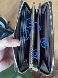 初めてヴィトンの財布を買いました 財布の中のお札を入れる場所や Yahoo 知恵袋