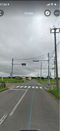 この交差点のように対面する方向に信号機がない場合 どの信号に従えばいいので Yahoo 知恵袋