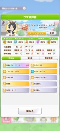 ウマ娘sランク育成について アオハル杯でフジキセキさんのsランク Yahoo 知恵袋