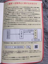 質問です 関西電力から送電停止に関するお知らせというものが届きました 自 Yahoo 知恵袋