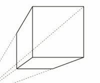 このような斜め下から見上げた四角形を絵の具で塗る時 どこの面を明るく Yahoo 知恵袋