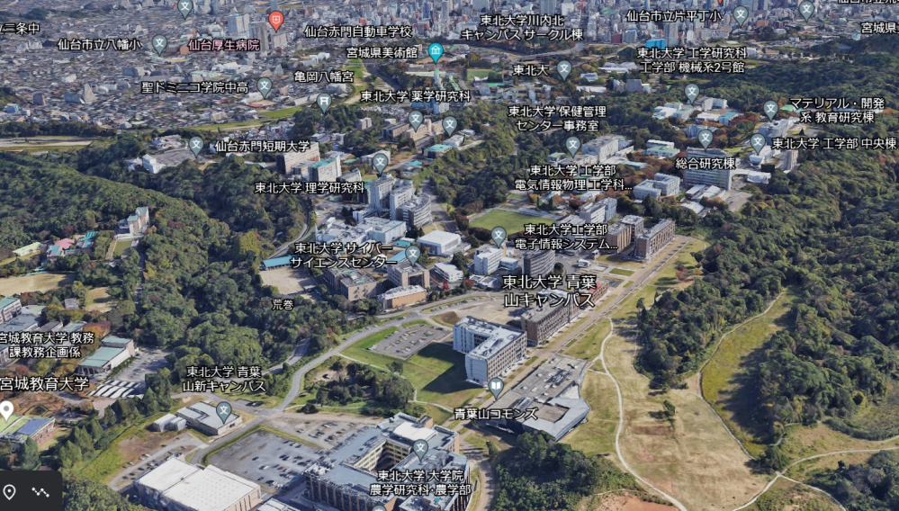 東北大学の青葉山 川内キャンパスって日本一広いんですか 凄く広く見え Yahoo 知恵袋