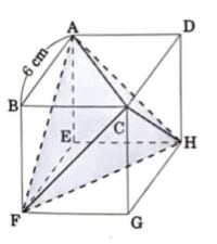 1辺が6cmの立方体ABCD-EFGHです。このとき、下図のような正四面 1辺が6cmの立方体ABCD-EFGHです。このとき、下図のような正四面