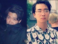 右の写真でコムドットのゆうまくんが付けているメガネはどこの何というも Yahoo 知恵袋