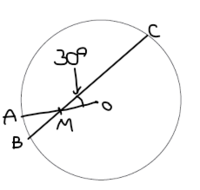 中学数学 
この問題の解き方と途中式を解説してほしいです。お願いします。 下の図のように、中心がO,半径が4cmの円がある。円周上の点Aに対し、OAの中点をMとする。Mを通り、OAと30度で交わる直線と円との交点をB,Cとするとき、BMの長さをもとめよ。