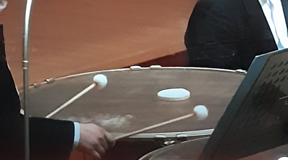 読響の演奏見てたら、ティンパニの皮の上に円盤状の白い物が置かれていたのですが、これは何と言う物で、どんな効果があるのでしょうか？