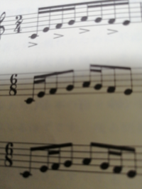 真ん中の6 8の楽譜 8分音符が6個ないとだめなはずなのに 16 Yahoo 知恵袋