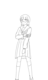 生徒会長のイラストを描いてみたのですがおかしい所 アドバイスなどがあ Yahoo 知恵袋