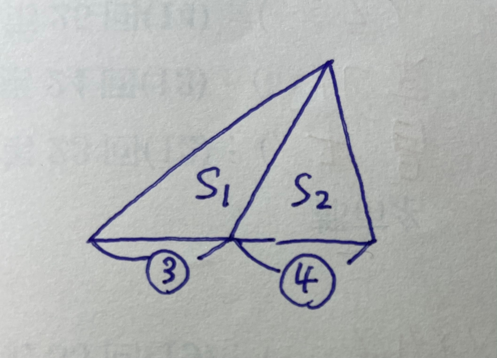 面積比の質問です。 写真のよくある三角形の図で、 面積比は3：4になりますが、 どうして3^2:4^2=9:16にならないのでしょうか？？