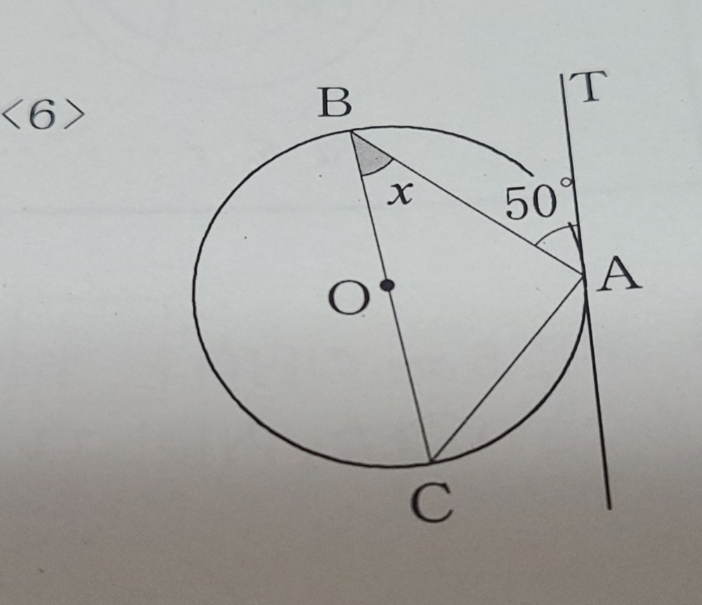 高校 数A 接線と弦の作る角 xの求め方を教えてください。