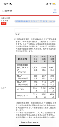 日大の出願について。日大の出願に伴い、英検利用したいのですが、このスコアのとこ... - Yahoo!知恵袋