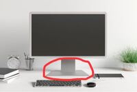 パソコン用のモニターの赤丸の部分ってなんていうんですか 買ったモニタ Yahoo 知恵袋