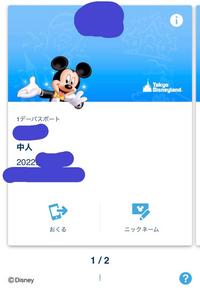 ディズニーアプリで２人分のチケットを取りました 当日友達も使えるよ Yahoo 知恵袋