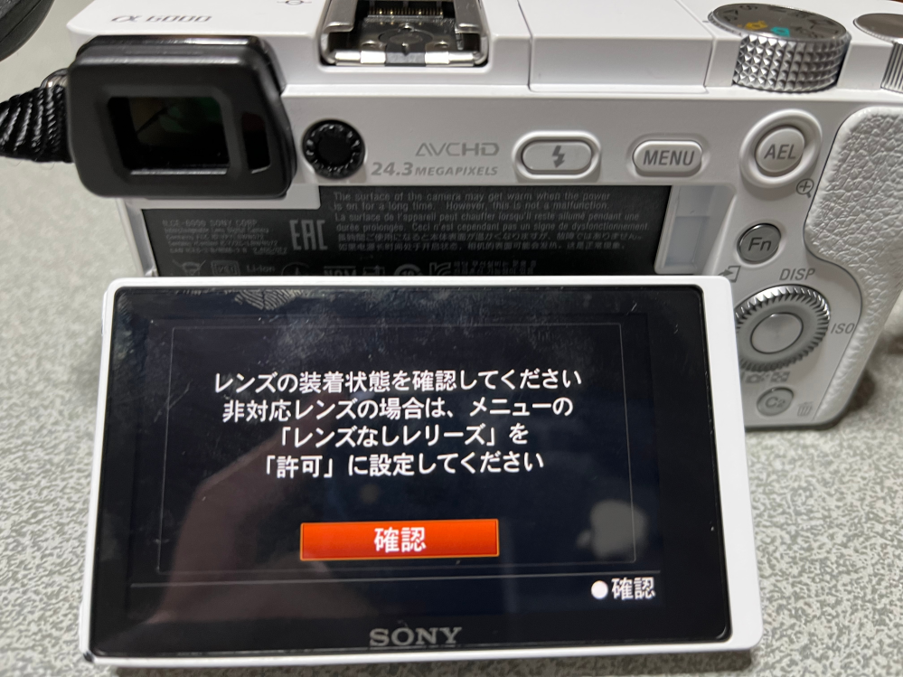 SONYα6000についての質問です。電源を入れるとF値が--となっており、ピ... - Yahoo!知恵袋