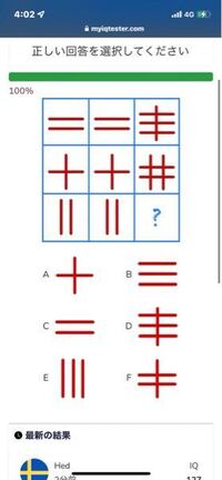 このiqテストの問題の答え教えてください D行の総画数 Yahoo 知恵袋