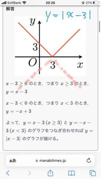 高校数学 絶対値のついたグラフ なぜピンクのマーカー部分 Yが0より小 Yahoo 知恵袋