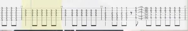 エレキギター初心者です。 このようにたくさんの弦を押さえる時の指はどうなりますか？ 一つの指で同じフラットの二つ分の弦を押さえたりしますか？ またそれと逆に、一つの弦のみ弾く場合はその他の弦は全てミュートにするのですか？