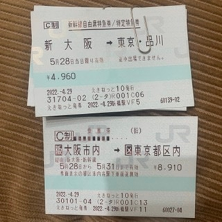 新幹線自由席の日付変更に関して質問です。写真の切符を持っているの 