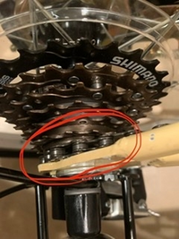 自転車 漕いでいるとスコン