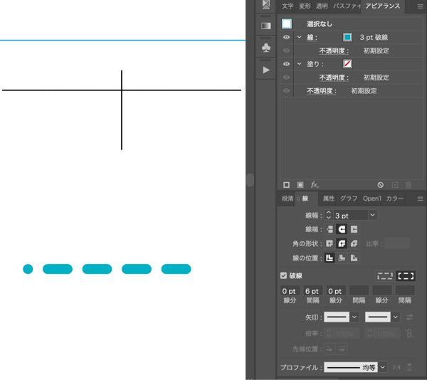 Illustratorで丸いドット線の点線を作りたいのですが チュー Yahoo 知恵袋