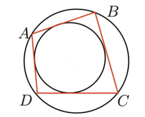 数学の質問です。 画像のように円に外接もし、内接もする四角形の 四辺の長さa.b.c.dの例を挙げてください。 特に四辺の長さa.b.c.dがすべて自然数になるものがあれば、 ぜひ、知りたいです。
