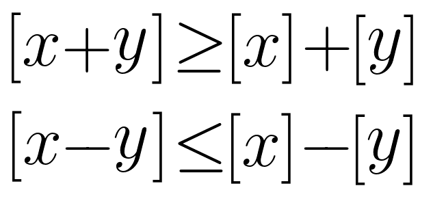 絶対値記号に似たガウス記号の公式を見つけました、合っていますか？