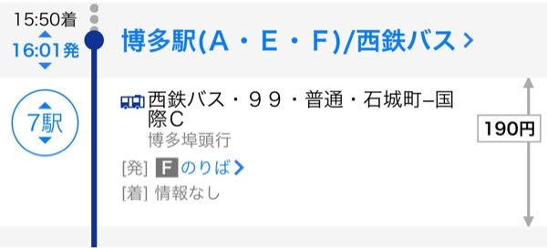 至急お願いします 福岡県に住んでる方に質問です このバスに乗りたい場合は、西口のどこから出て、A、E、Fのどれに乗ればいいのでしょうか？？