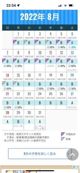 このディズニーの混雑予想は正しいですか 本当にこんなに空いているんですか Yahoo 知恵袋