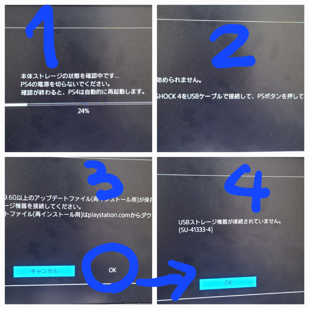 Ps4がひらけなくなりました 画像の通りなのですがこれは修理に出した Yahoo 知恵袋