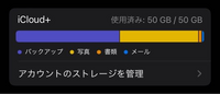 こんな感じでiCloudの容量がいっぱいなんですけど，
新しく勉強ようにiPadを買ったりする場合は，別のapple IDにしたほうがいいんでしょうか…？ GoodNotesなどを使うとき，いつもiCloudの容量がいっぱいですと出ちゃうんですけど…