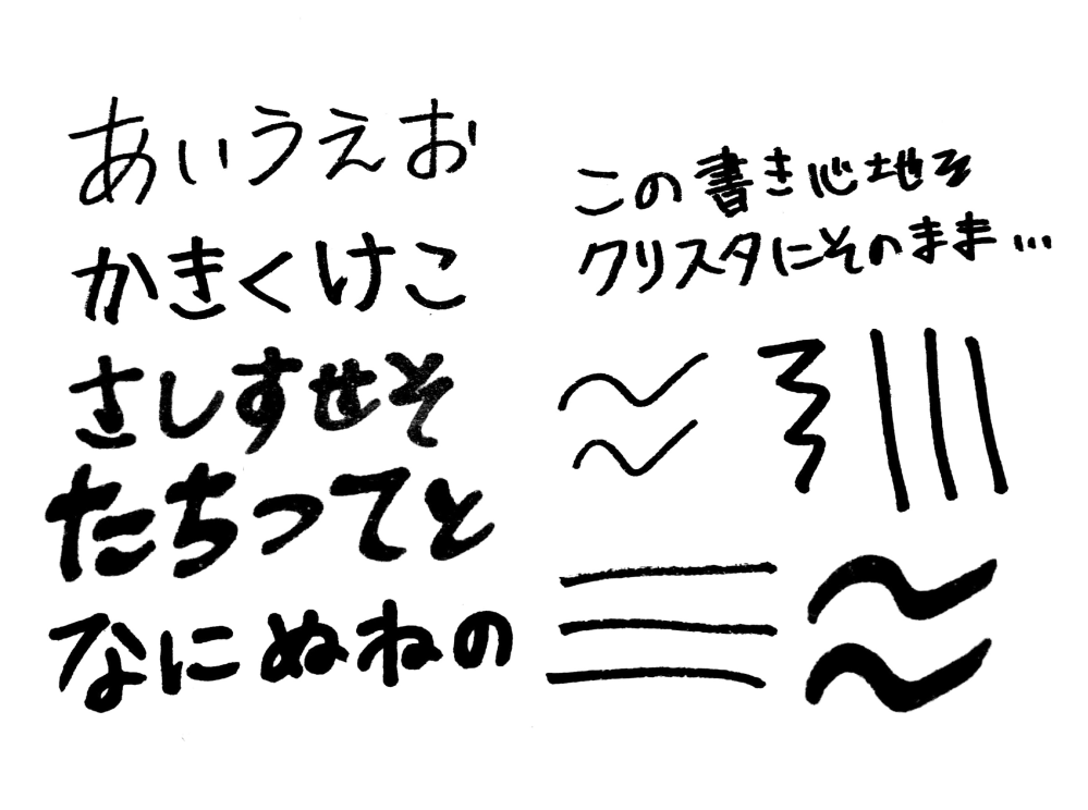 クリスタのブラシの作り方これは私がアナログで書いたペン 行ごとに違うペンを使っ Yahoo 知恵袋
