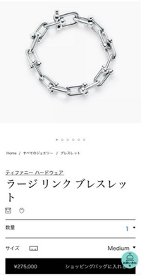 Tiffanyでこのブレスレットを購入したいのですが、どこの店舗も在 