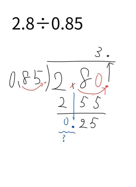 高校三年生です。小学校の割り算のやり方を忘れたのですが 2.8... - 教えて！しごとの先生｜Yahoo!しごとカタログ