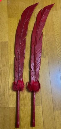 このようなヒロアカのホークスの手で持てる羽の剣的なものを作りたいんで... - Yahoo!知恵袋