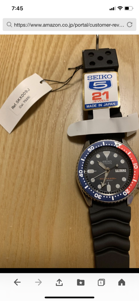 これは本物のネイビーボーイskx009でしょうか？セイコー5の札がつ