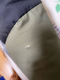 昨日THENORTHFACEバルトロの袖部分に小さな穴を開けてしまい 