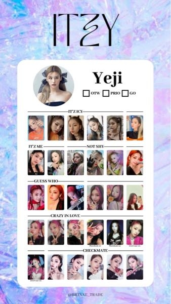 ITZY CRAZY IN LOVE qoo10 イェジ トレカ ITZY CRAZY IN LOVE qoo10 イェジ トレカ - メルカリ