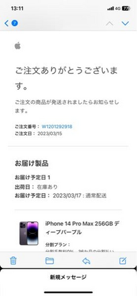 AppleStoreでペイディで購入しました。こちらは購入完了し発送