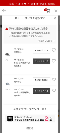 このDIESELのキャップなんですが、サイズの01・02ってどういう