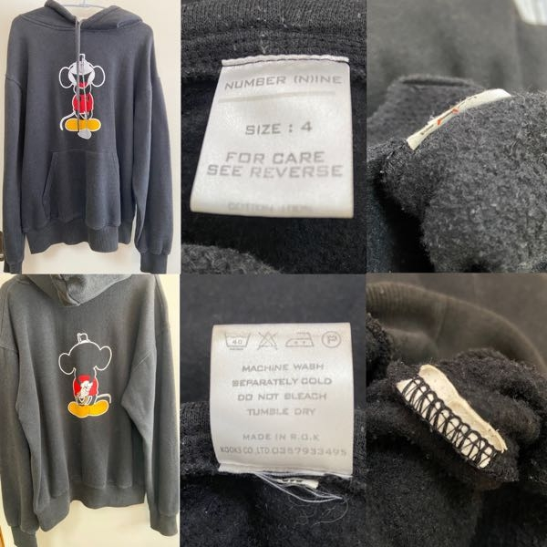 ナンバーナインのミッキースウェットをリサイクルショップで購入