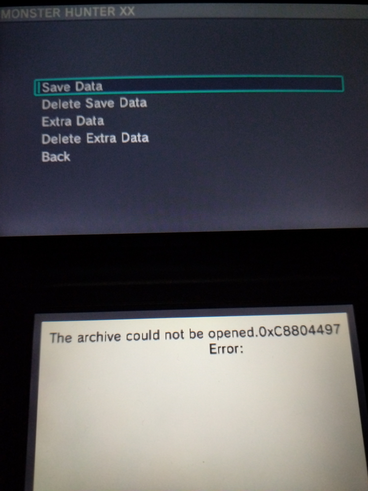 ニンテンドー3dsでモンスターハンターXXのデータをJKSMでセーブ