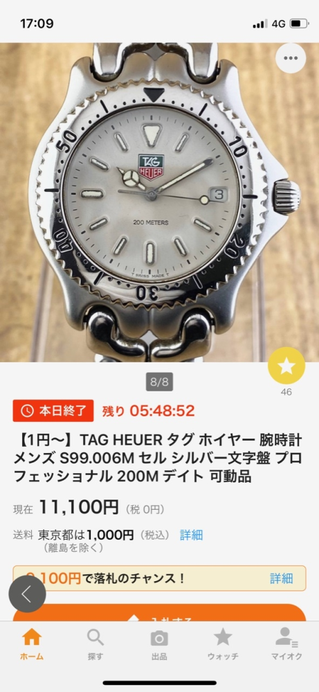 このタグホイヤーのプロフェッショナル200mの当時の定価を知りたいです 