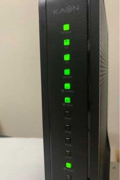 jcomのKAONというタイプの無線ルーターをしようしているのですが、少し