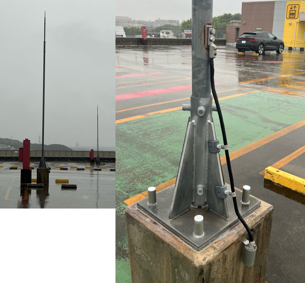 触れられる高さにある避雷針 近所のショッピングセンターの屋上なんですが、腰より低いくらいの高さのコンクリート土台の上に避雷針が立っていて、避雷針の近くに寄れるばかりか、避雷針に触ることも可能なんですが、安全上大丈夫なんでしょうか。 近くにいる時に雷が落ちたりしたら感電しませんか？