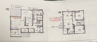 家づくりの後悔してます！収納ばかり考えすぎて多すぎる気がしてこの先逆に部屋のスペースが狭くなるのが不安です。 ないよりはいいかと思い3メートルあるカップボードの上に2.25メートルの吊り戸棚までつけてしまって部屋が狭く見えて今後悔してます。寝室の物置は旦那の書斎スペース1.5帖です。我が家は今幼児で年子の男の子と今年生まれたばかりの女の子がいる5人家族です。将来的にはあれこれスポーツしたり物...