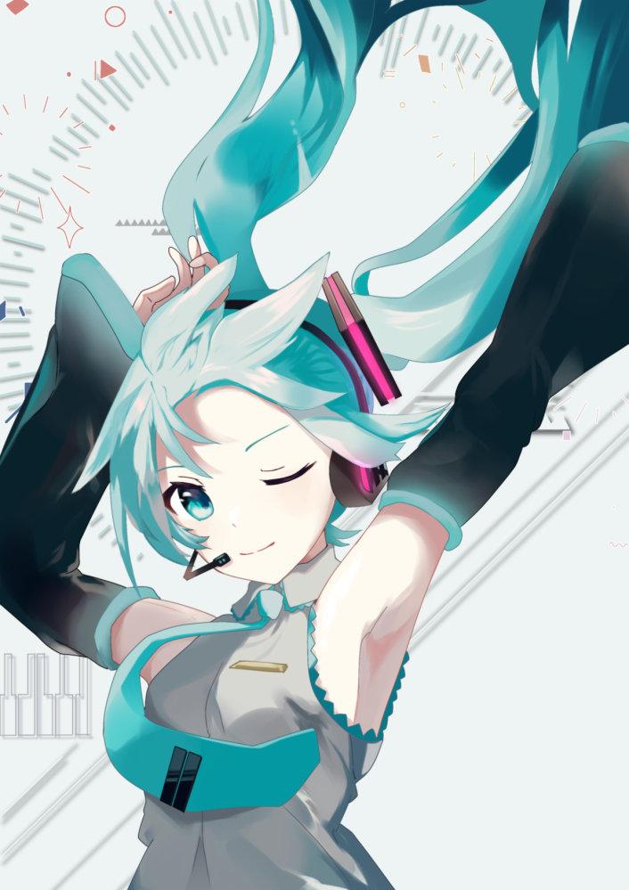 Rellaさんのイラストを参考にクロニクルの初音ミクさんを描いてみま