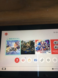 Switch久しぶりに使おうかなって電源入れたら4隅、画面が黄色に