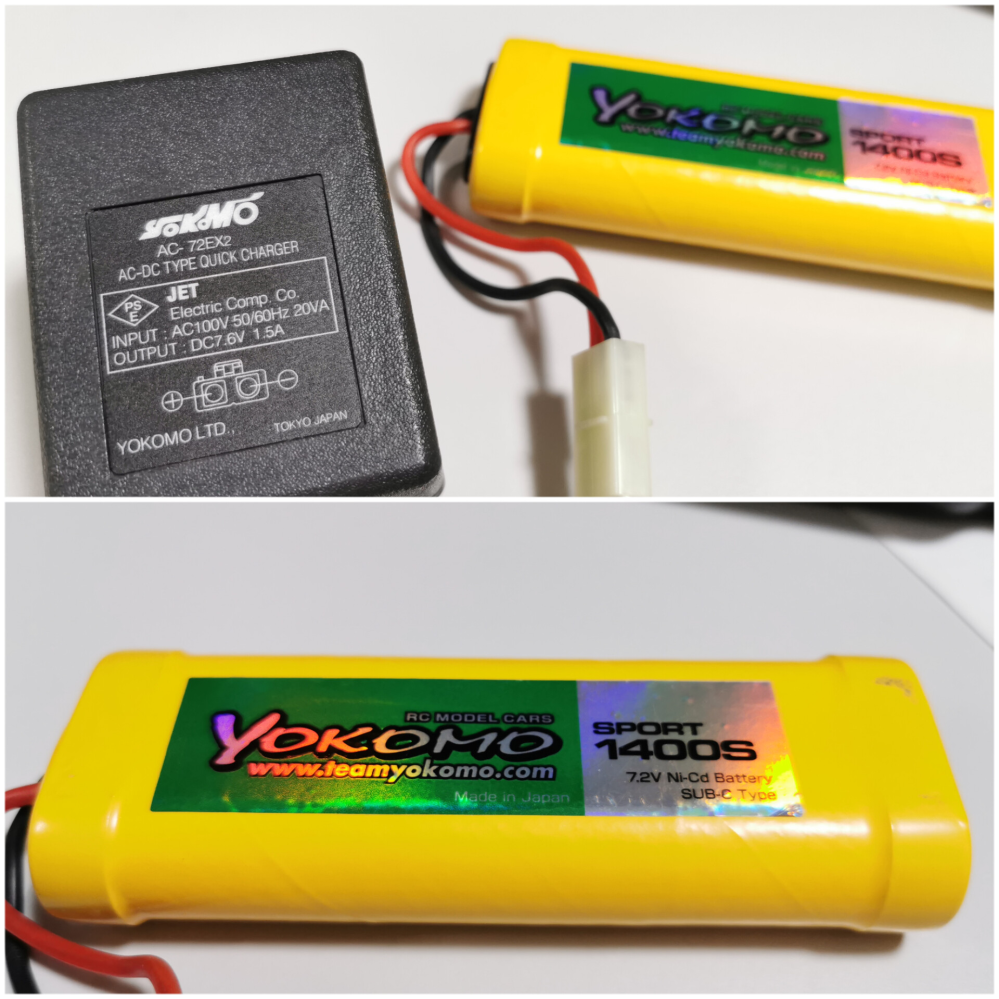ヨコモ(YOKOMO)のラジコン用バッテリーと充電器についての質問で